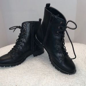 Express Embellished Boots with Rhinestones